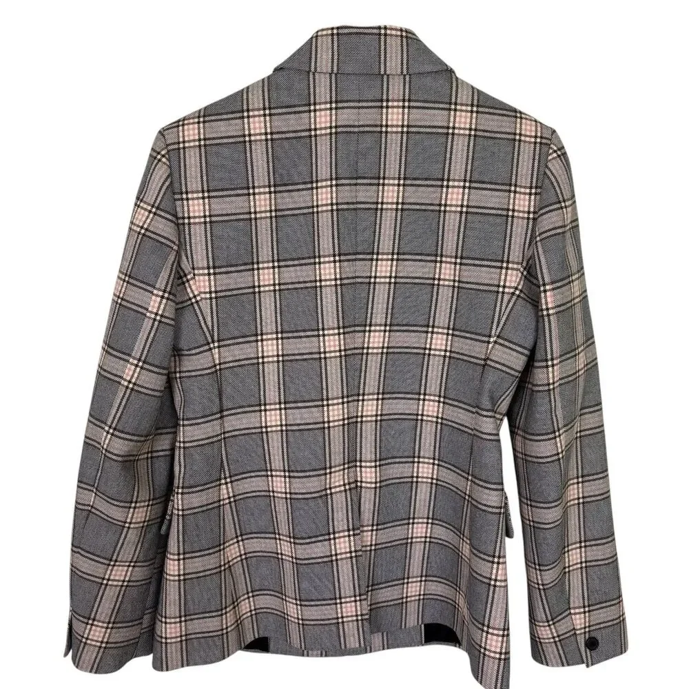 Joie Anilah Plaid Blazer Blue & Pink Women’s Size 2 MSRP: $328 - Picture 8 of 8